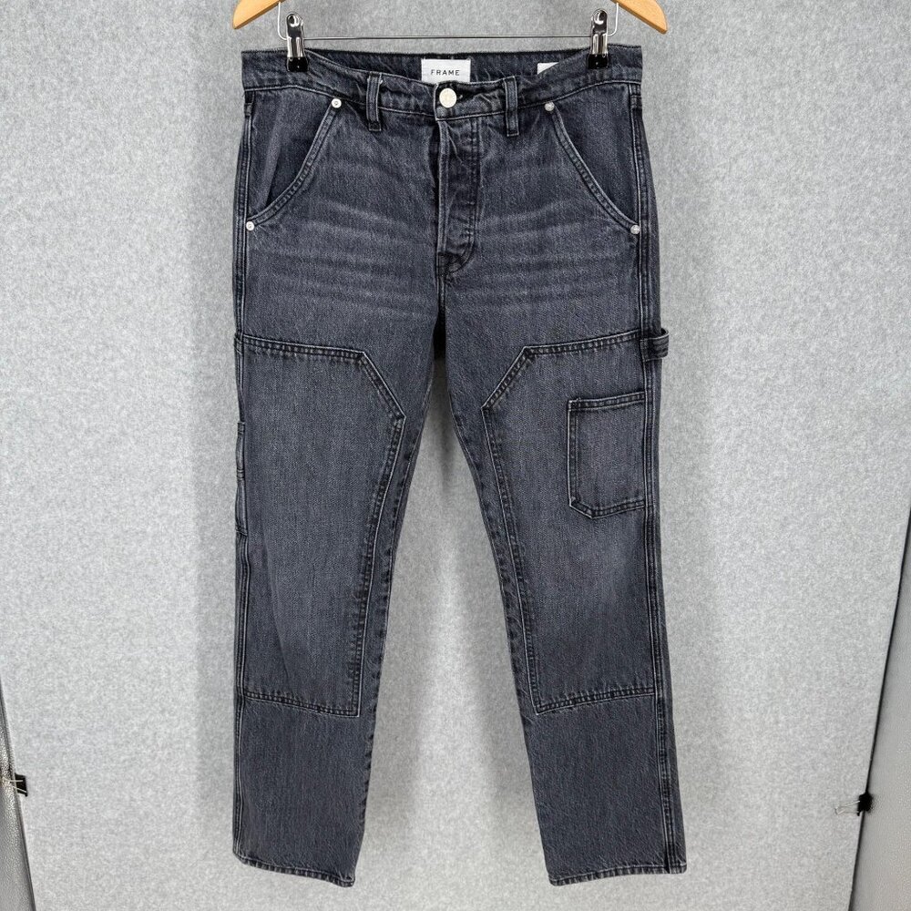 Frame Denim Women's Straight Leg Jeans in Washed Black